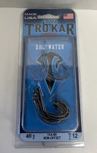 Lazer TroKar Non-Offset TK4-4/0 Hooks Quantity 12 - Picture 1 of 2
