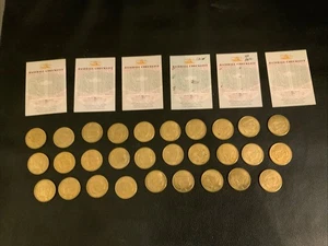 Lot of 29 Pinnacle Mint Collection Coins & 6 Baseball Card Checklists #1000 - Picture 1 of 12