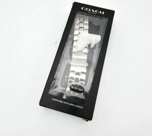 Bracelet de remplacement Coach pour Apple Watch 38 mm 40 mm 41 mm 14700149 Argent - Photo 1 sur 5