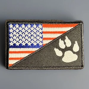Parche táctico de gancho y bucle moral “BANDERA DE EE. UU. Rastreador Paw Scout Emblem” B R1 - Imagen 1 de 4