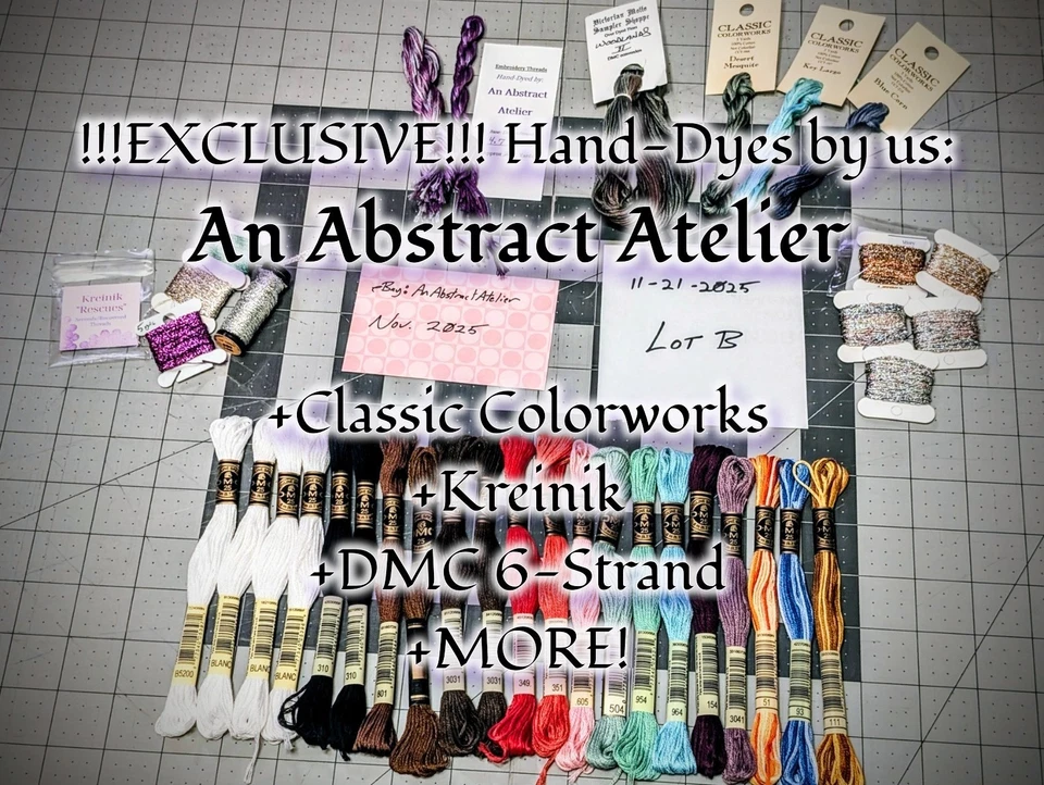 Curated Thread Lot - AS-IS !EXCLUSIVE! IN-HOUSE DYES, Kreinik, MORE!- 112125LOTB - Image 1 of 4