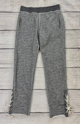 RAG & BONE AMELIA Womens XS Gray Cotton Pocket Pull On Ankle Lace Tie Sweatpants - Image 1 of 4