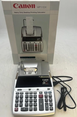Canon MP11DX  12 Digit 2-Color Heavy Duty Desktop Printing Calculator - Image 1 of 3