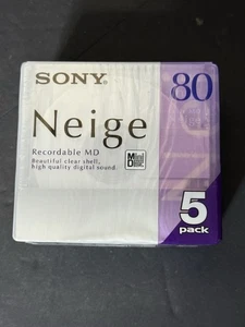 Sony Neige 80 Minute Blank minidisc 10 disc Pack - Picture 1 of 5