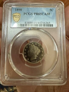 1890 Proof Liberty Nickel. PCGS PR65CAM! - Picture 1 of 4