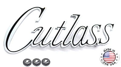 Emblema de escritura de corte de maletero de cubierta trasera para Oldsmobile Cutlass 1970 hecho en EE. UU. Foto 1 de 4