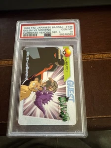 PSA 10 Golem Vs Nidoking 136 Pokemon Bandai Carddass Japanese Vending Series 4 1 - Picture 1 of 1