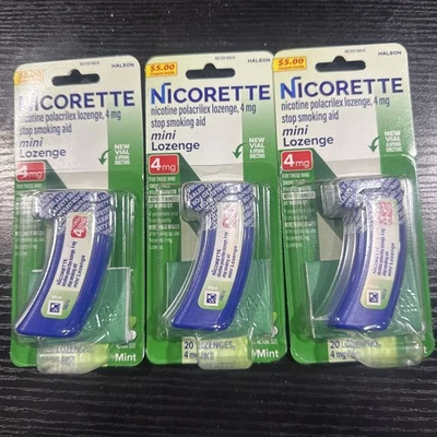 Nicorette Mini Lozenge Mint - 4MG (20CT) Lot Of 3 Packs - Image 1 of 2