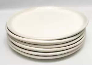 "6 platos de ensalada texturizados de porcelana hechos a mano de cerámica blanca de 8"" parecen" - Imagen 1 de 4