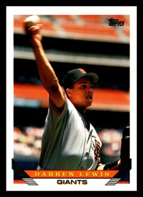 1993 Topps # 176 - Darren Lewis - San Francisco Giants - Image 1 of 2