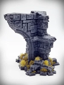 Ruinen Gelände - Half Grand Arch - links (klein) - Tabletop Wargaming RPG Gelände - Bild 1 von 5