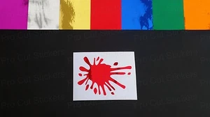 Large Paint Splat Chrome Vinyl Die Cut Car Wall Window Bumper Sticker Decal d2 - Picture 1 of 1