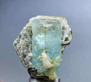 Beautiful Natural Aquamarine With Mica Crystal Specimen From Afghanistan 172 Ct - Picture 1 of 9