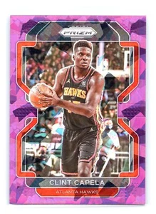 2022 Panini Prizm #187 Clint Capela Purple Cracked Ice 25/149 Atlanta Hawks - Bild 1 von 2