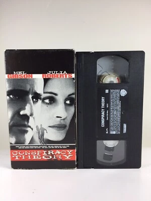 1997 Conspiracy Theory VHS Warner Bros Home Video Tape Mel Gibson Julia Roberts Foto 1 de 4