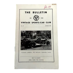 The Bulletin of the Vintage Sports Car Club Book No. 67 ~1960 Antique Cars (B91) - Picture 1 of 17