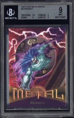 1995 Marvel Metal #60 MORBIUS BGS 9 Mint Pop 1 NONE HIGHER Graded MCU Card - Image 1 of 2