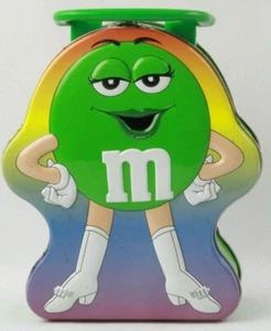 M&M's 7" Candy Tin Lunch Box Tote - GREEN - Picture 1 of 5