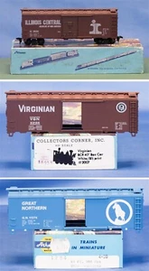 3 HO Athearn 40' Steel Box Cars Illinois Central-Virginian-Great Northern - Picture 1 of 17
