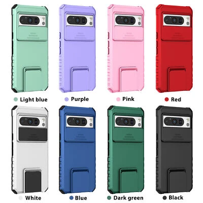 Shockproof Stand Matte Slide Camera Phone Case For Google Pixel 8 9 Pro XL - Image 1 of 4