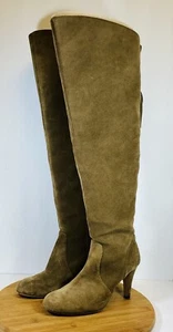 Vince Camuto Women Over The Knee Suede Heeled Boots Size 7.5M Brown - Picture 1 of 6