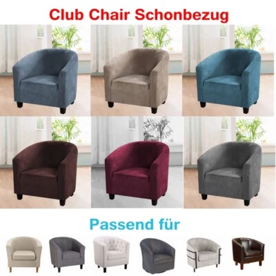 1/2 Stück Club Chair Schonbezug Sesselschoner Sesselüberwurf Stretch Sofahusse - Bild 1 von 4