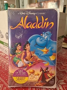 A Walt Disney Classic Aladdin VHS Black Diamond Edition Sealed - Picture 1 of 4