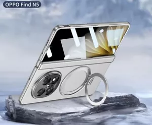 Magnetic Hinge Protection 360° Stand Case Cover Gorilla Glass for Oppo Find N5 - Picture 1 of 23