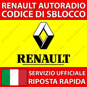 ✅RENAULT RADIO CODICE DI SBLOCCO CAPTUR CLIO KADJAR KANGOO MEGANE TWINGO ZOE✅ - Foto 1 di 6