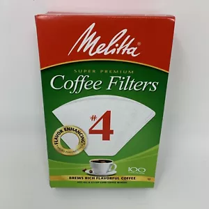 Filtros de café de papel cono Melitta Super Premium #4 blancos, 100 unidades - 1 paquete - Imagen 1 de 4