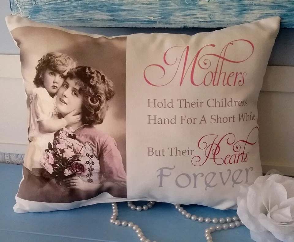 Vintage Victorian Mother Gift Pillow, Gift For Mom, Mother's Day Gift, Handmade - Image 1 of 1