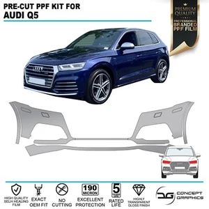 Front Bumper Stone Guard Pre-cut PPF Paint Protection Film For Audi Q5 SQ5 17-21 - Picture 1 of 4