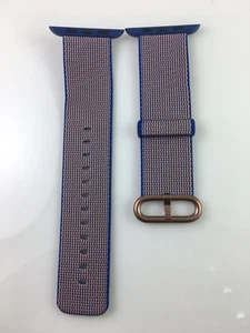 Oryginalny Apple Watch Tkany nylonowy pasek Różowe złoto Klamra 42MM 44MM 49mm Royal Blue - Zdjęcie 1 z 8