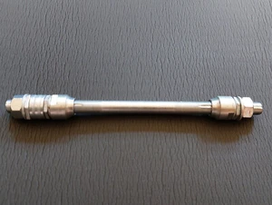 Bike Hinterrad Achse M10 180 mm, Ø 10 mm mit Muttern Silber Fahrrad Achsen Bike - Bild 1 von 1