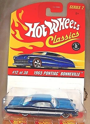 2005 风火轮经典系列 2 12/30 1965 PONTIAC BONNEVILLE 蓝色 带 WW 7辐条 — 第 1/4 张图片