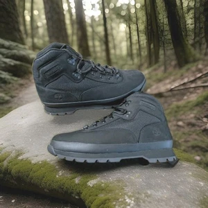 NEW Timberland Euro Hiker Hiking Boots in BLACK PREMIUM Suede Sz 10.5 - Picture 1 of 11