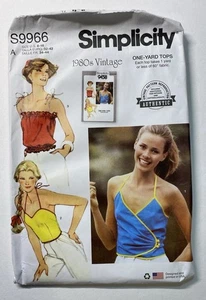 S9966 UNCUT ‘Simplicity’ SEWING Pattern - ‘Misses Tops’ 1980s Vintage Style - Picture 1 of 4