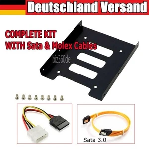 HDD / SSD PC Einbaurahmen - 2,5 auf 3,5 Festplatten Montage Set -inkl. Schrauben - Bild 1 von 8