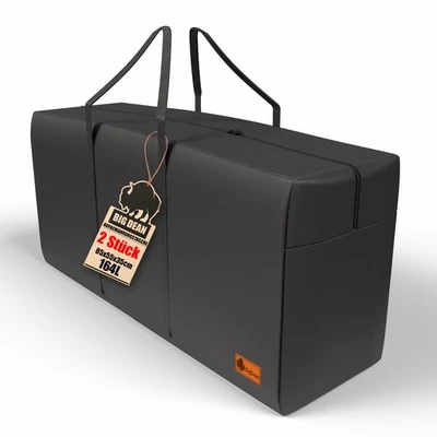 2 Stück XL Aufbewahrungstaschen 85 55 35 cm 164 l Robuste, faltbare Tragetasche - Bild 1 von 4