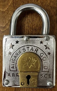 Aligarh Star Gold Trick Lock Vorhängeschloss Magier Requisite - Bild 1 von 4
