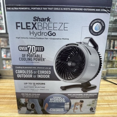 Shark - FlexBreeze HydroGo Fan, Ultra-powerful portable fan, Indoor & Outdoor... - Image 1 of 4