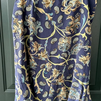 Falda vintage Talbots talla 16W 100 % seda floral y cachemira acuarela estampado oficina  Foto 1 de 4