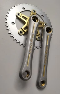 SUGINO MAXY CROSS 170MM GOLD SILBER KURBELARME Vintage 80er Oldschool BMX - Bild 1 von 24
