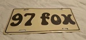 Vintage 97 Fox Radio Station Atlanta Ga License Plate - Picture 1 of 2