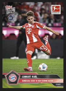 2025 TOPPS NOW BUNDESLIGA ⭐ LENNART KARL ⭐ BAYERN MONACO ☄️ N. 6 (PRESALE) - Picture 1 of 2