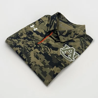 Auburn Tigers Under Armour Performance Polo Shirt Men’s XL Camo Heat Gear - Image 1 of 4