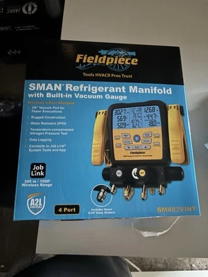 Fieldpiece SM482V 4-Valve SMAN Wireless Digital Refrigerant Manifold - image 1 of 2