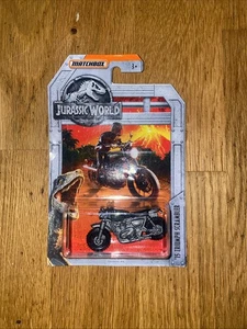 Matchbox Jurassic World 15 Triumph Scrambler Motorcycle - Picture 1 of 7