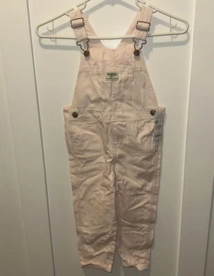 Macacão OshKosh B'gosh rosa coração bolso tamanho 4T infantil menina’s - Imagem 1 de 4