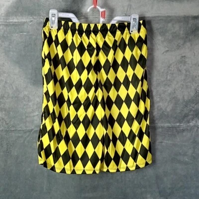 PANTALONES CORTOS BOLICHE AÑOS 50 Arlequín Amarillo Mujer Mediano Halloween Disfraz Juegos con disfraces Foto 1 de 4